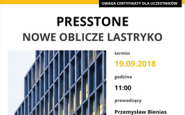 Webinarium Pozbruk - Presstone nowe oblicze lastryko