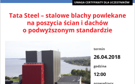 Webinarium: Tata Steel – stalowe blachy powlekane 