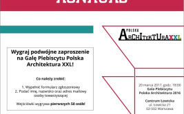Wygraj podwójne zaproszenie na Galę Plebiscytu Polska Architektura XXL 2016