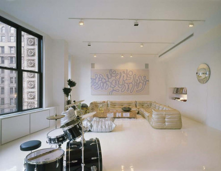 Studio MDA, loft Dieter Residence, loft na Manhattanie, loft ze złotymi i srebrnymi meblami
