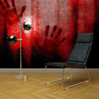 PIXERS, wnętrza inspirowane filmem Gorzkie gody Romana Polańskiego, ściany pokryte muralami imitującymi plamy krwi