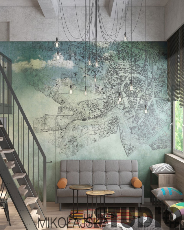 projekt mieszkania, loft