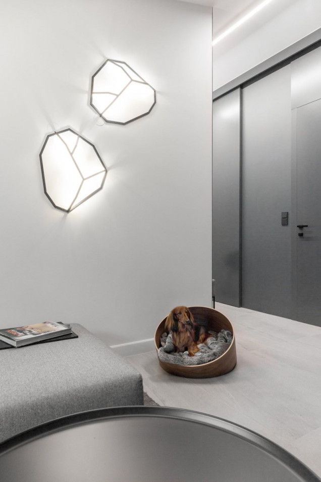 apartament w ciemnej tonacji, mieszkanie dla singla