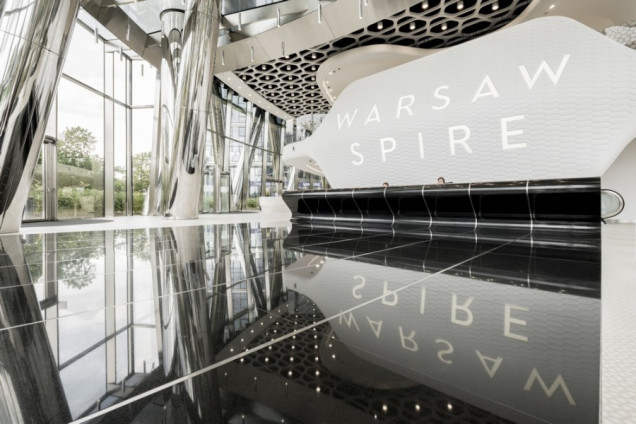 warsaw spire lobby, wnętrze