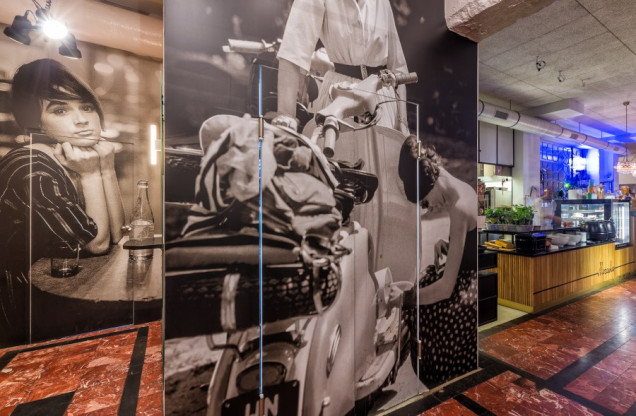 cafe mozaika, projekt wnętrz