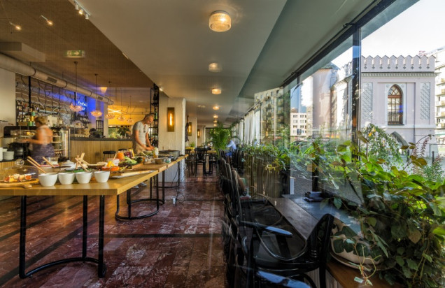 cafe mozaika, projekt wnętrz