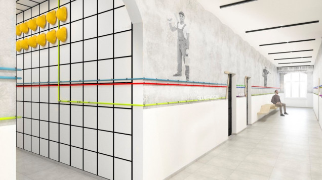 Projekt wnętrza szkoły, projekt szkoły, LOFFT, pracownia LOFFT, wnętrze publiczne, ciekawe wnętrze, kreatywne wnętrze, aranżacja wnętrza szkoły, pomysł na szkołę, Małgorzata Hendrych-Lubińska