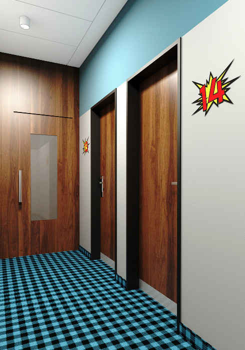 komiks, pop art, hotel
