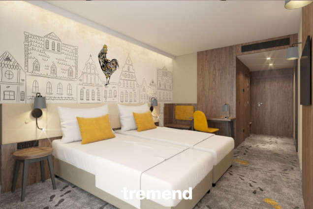 Hotelowe wnętrze Ibis Styles w Lublinie
