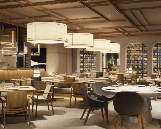 Luksusowe wnętrze restauracji Arco