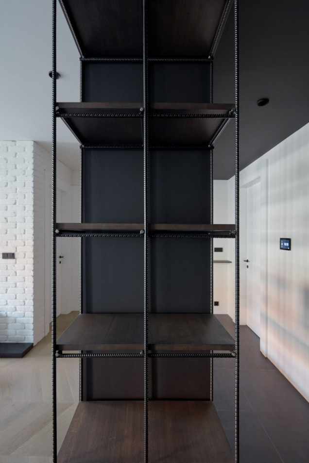 loft, niebieski w mieszkaniu
