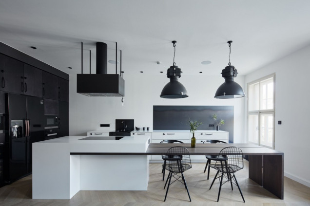 loft, niebieski w mieszkaniu