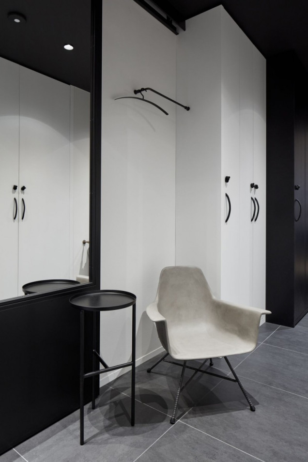 loft, niebieski w mieszkaniu