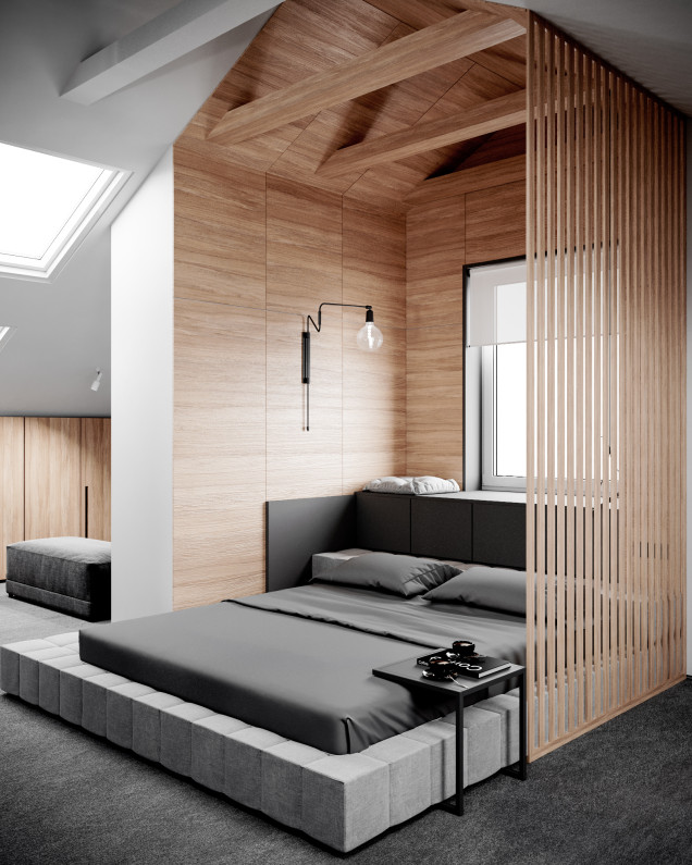 Hi-Light Architects, aranżacja wnezra, sypialnia