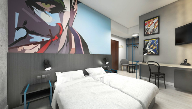 pop art, hotel, komiks