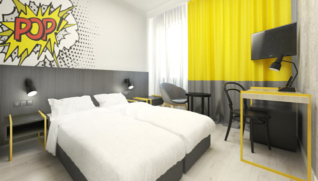 pop art, hotel, komiks