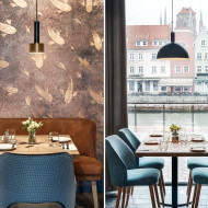 aranżacja wnętrza restauracji, projekt restauracji, restauracja w Gdańsku, wnętrze publiczne, pracownia LOFT, morski wystrój wnętrza, realizacja restauracji, restauracja TRUE, morskie wnętrze, drewno 
