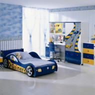 łóżko wystylizowane na bolid Formuły1