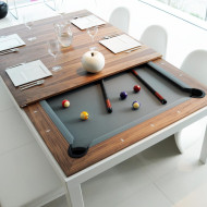 stół bilardowy w domu, fusion table, wystrój jadalni, stół do jadalni, stół jadalniany 