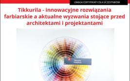 Webinarium Tikkurila: Innowacyjne rozwiązania farbiarskie a aktualne trendy