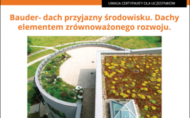 Dach przyjazny środowisku. Dachy elementem zrównoważonego rozwoju. Webinarium Bauder