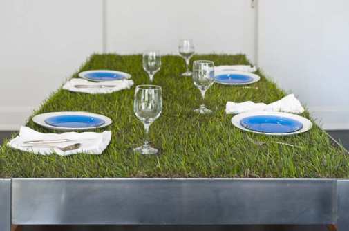 Haiko Cornelissen, picNYC, stół z trawą