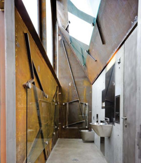 Manthey Kula, toaleta publiczna, Narodowe Szlaki Turystczne w Norwegii, styl industrialny