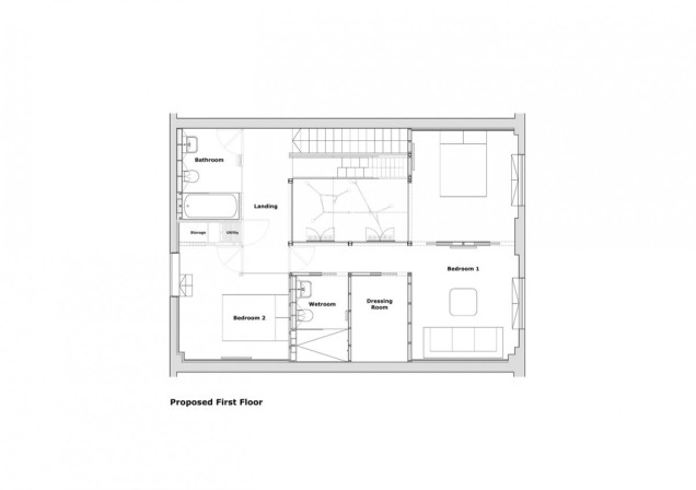 projekt mieszkania, loft