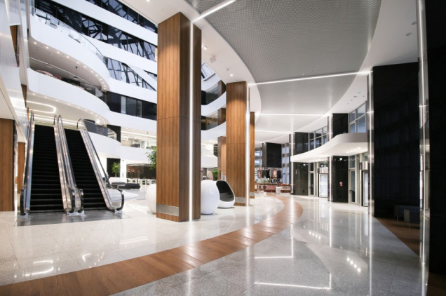 atrium, biuro, wnętrze, Apa Wojciechowski Architekci