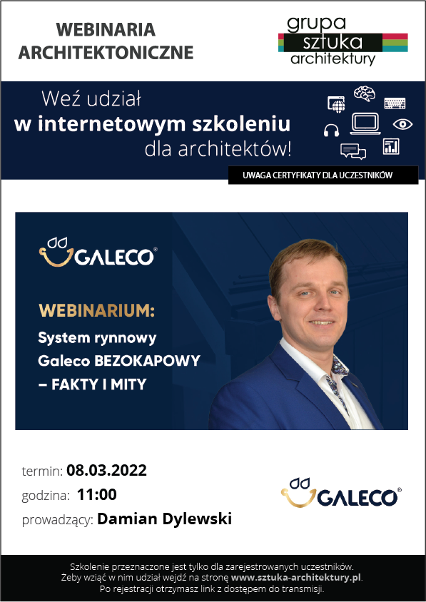 System rynnowy Galeco BEZOKAPOWY – fakty i mity. Webinarium Galeco