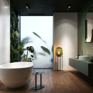 Jak stworzyć białą łazienkę w nieszablonowym wydaniu?-green show