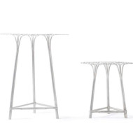 Nendo, Bamboo-steel, stoły wyplatane ze stalowych pasków