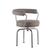 LC7 Swivel chair, Le Corbusier, Pierre Jeanneret, Charlotte Perriand, reedycja fotela LC7, LC7 w wersji ogrodowej, Cassina