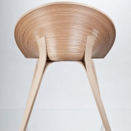 Anna Stepankova, krzesło Tamashii, krzesło wykonane japońską techniką Bunako, krzesło z forniru